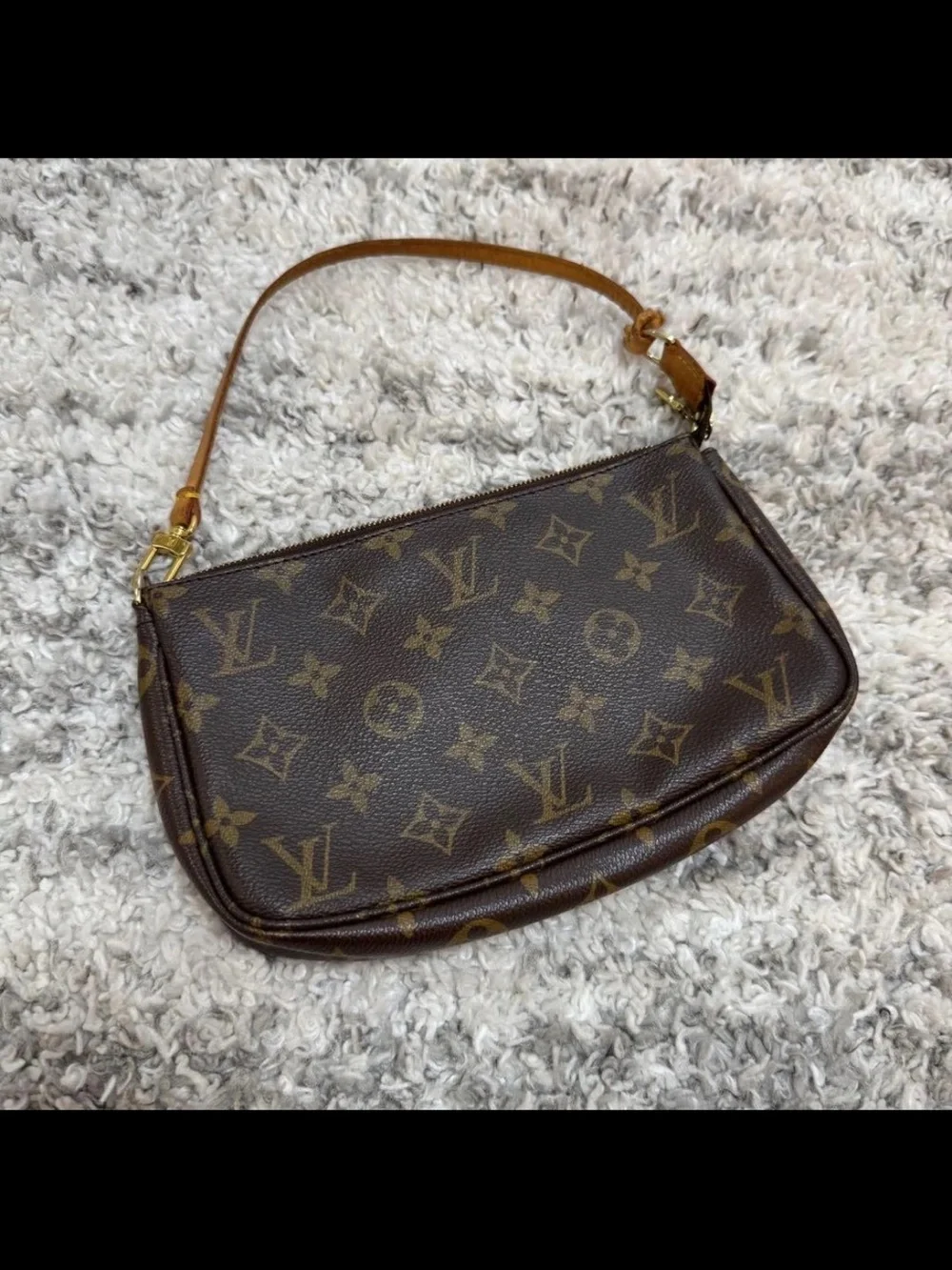 Louis Vuitton Monogram Canvas Mini Pochette - Brown & Tan